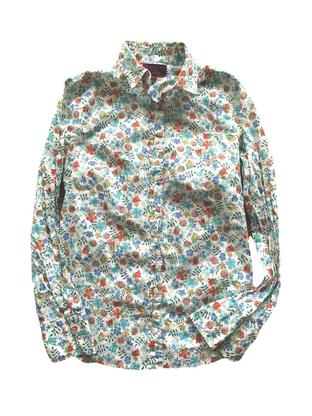 Liberty London x J. Crew Size 00 Multicolor Floral Cotton Button-Down Shirt